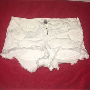 White jean shorts juniors size 0